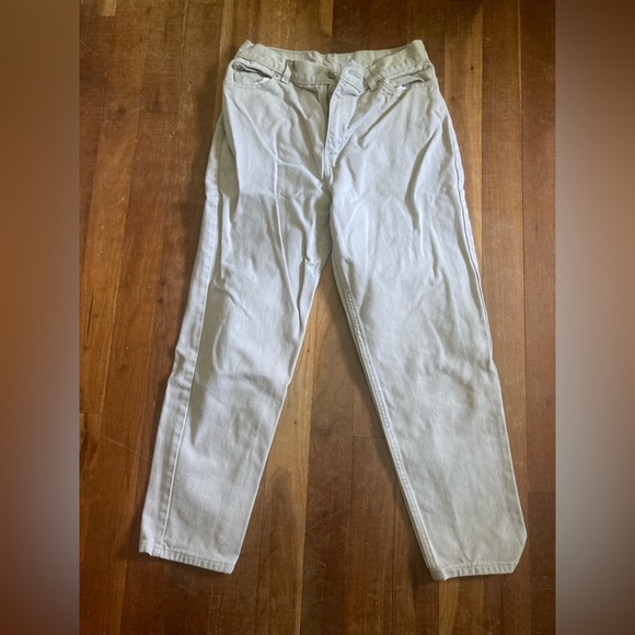 Faded Glory Tan Beige Denim Straight Leg Jeans Size 14 Petite - Picture 1 of 5